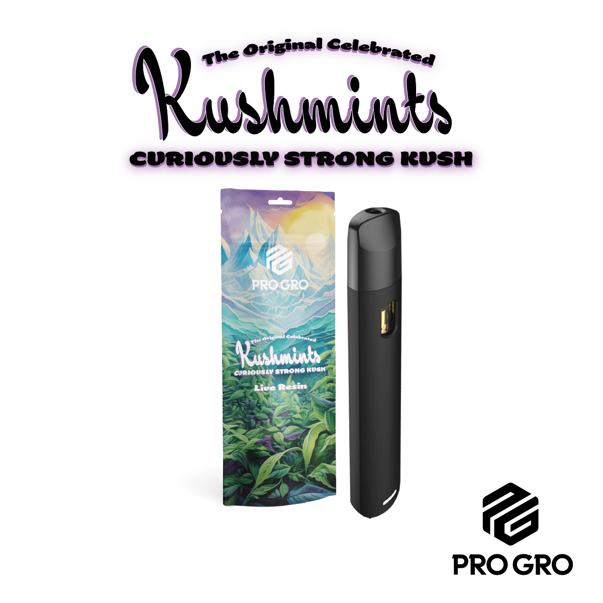 Photograph of product: ProGro Kush Mints All-In-One Live Resin Vape | 1g