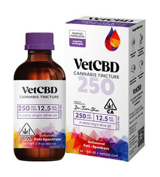 Photograph of product: VetCBD Regular Strength 20:1 Tincture CBD /TH-oui 25mg 2oz