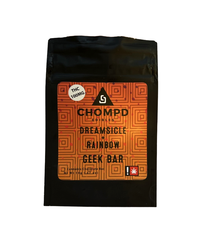 Photograph of product: Chompd 100mg DREAMSICLE + RAINBOW Chocolate Geek Bar