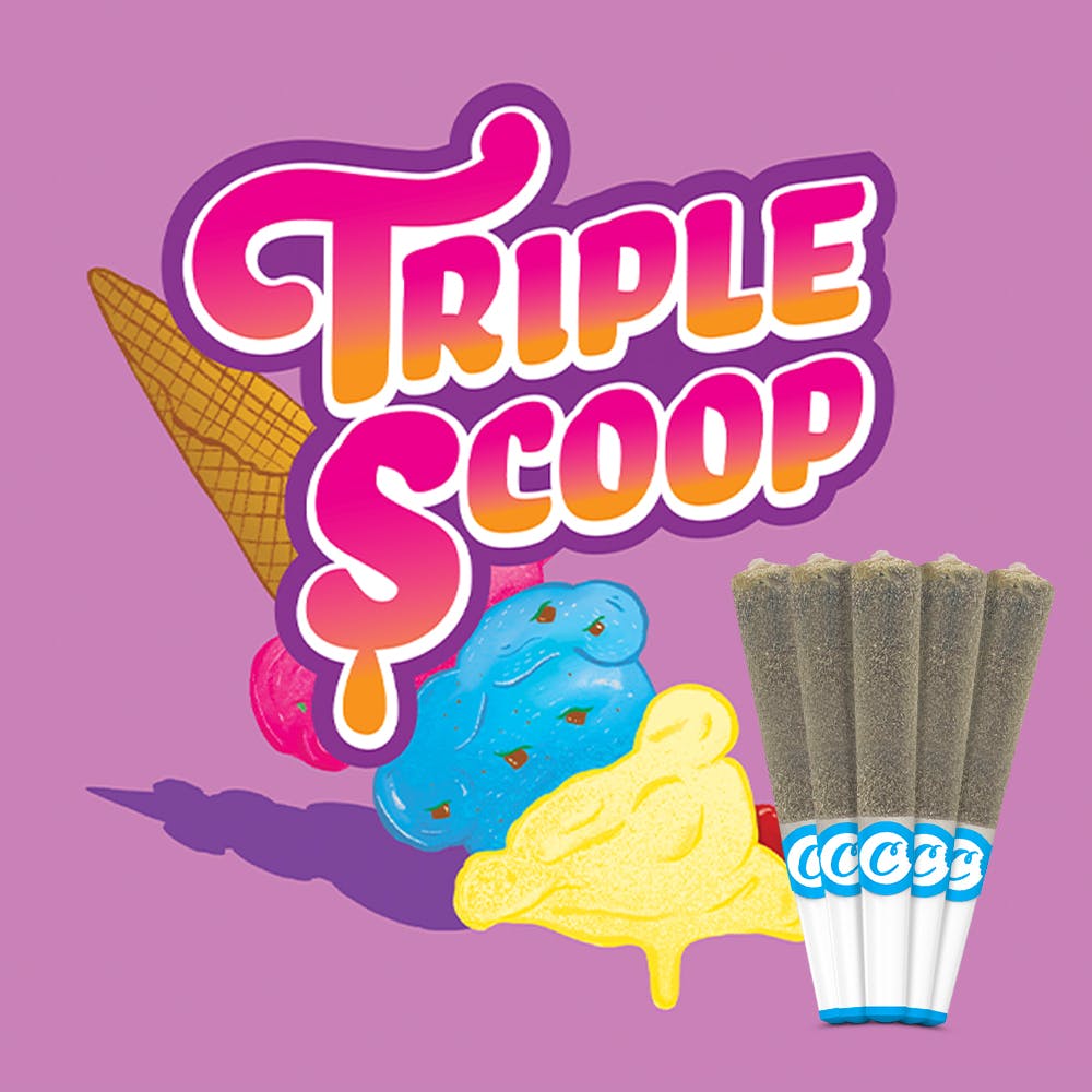 Photograph of product: Cookies Triple Scoop Infused Preroll 5pk 2.5g