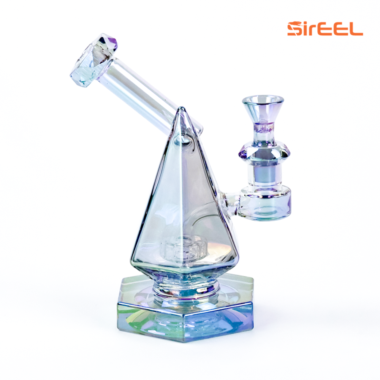Photograph of product: SirEEL 6" Iridized Pyro Prism Bong