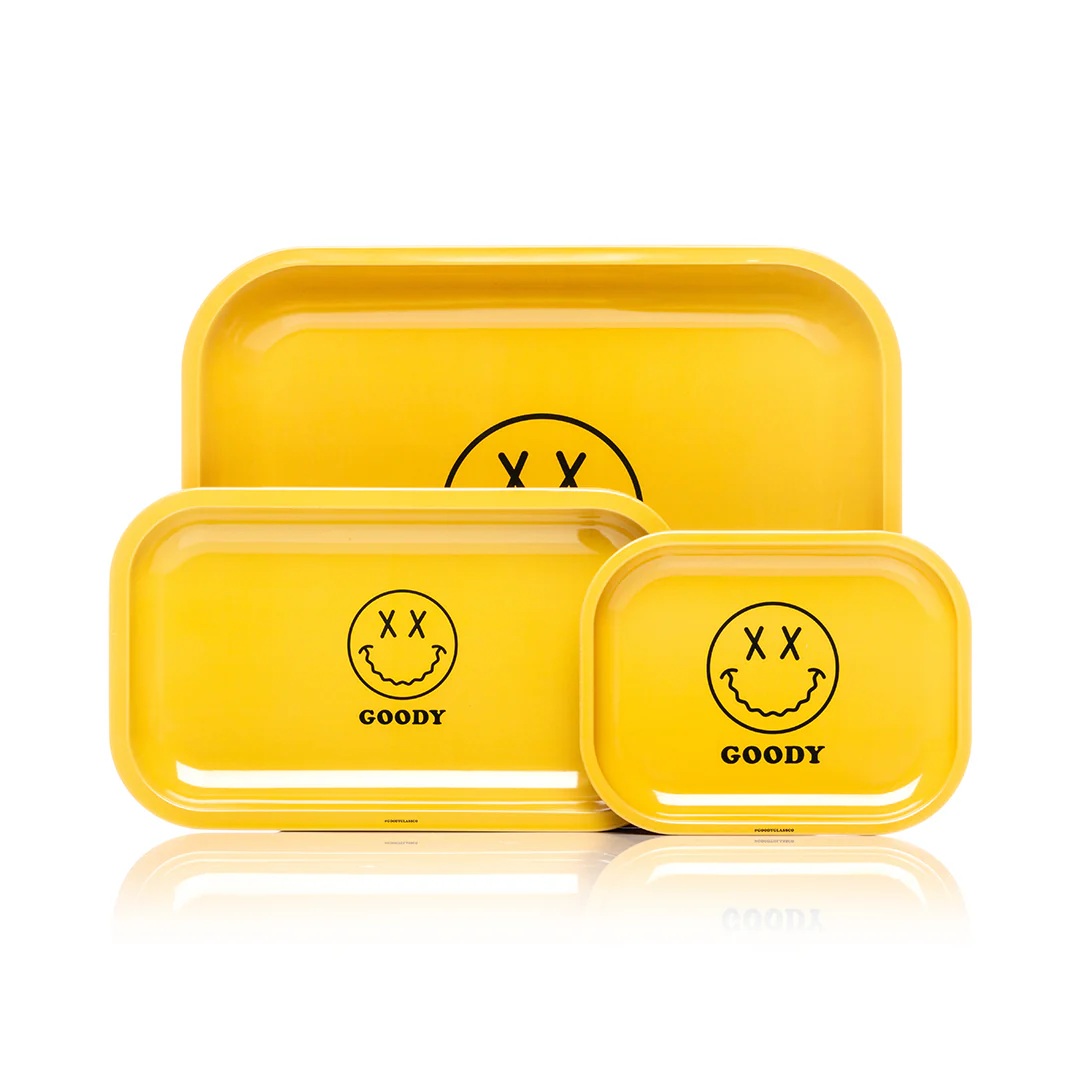 Photograph of product: Goody Glass - Yellow Big Face Rolling Tray - Small