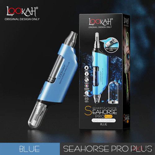 Photograph of product: Lookah | Seahorse Pro Plus Electric Concentrate Vaporizer | Blue