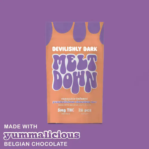 Photograph of product: Meltdown: Dark Chocolate Bar 100mg