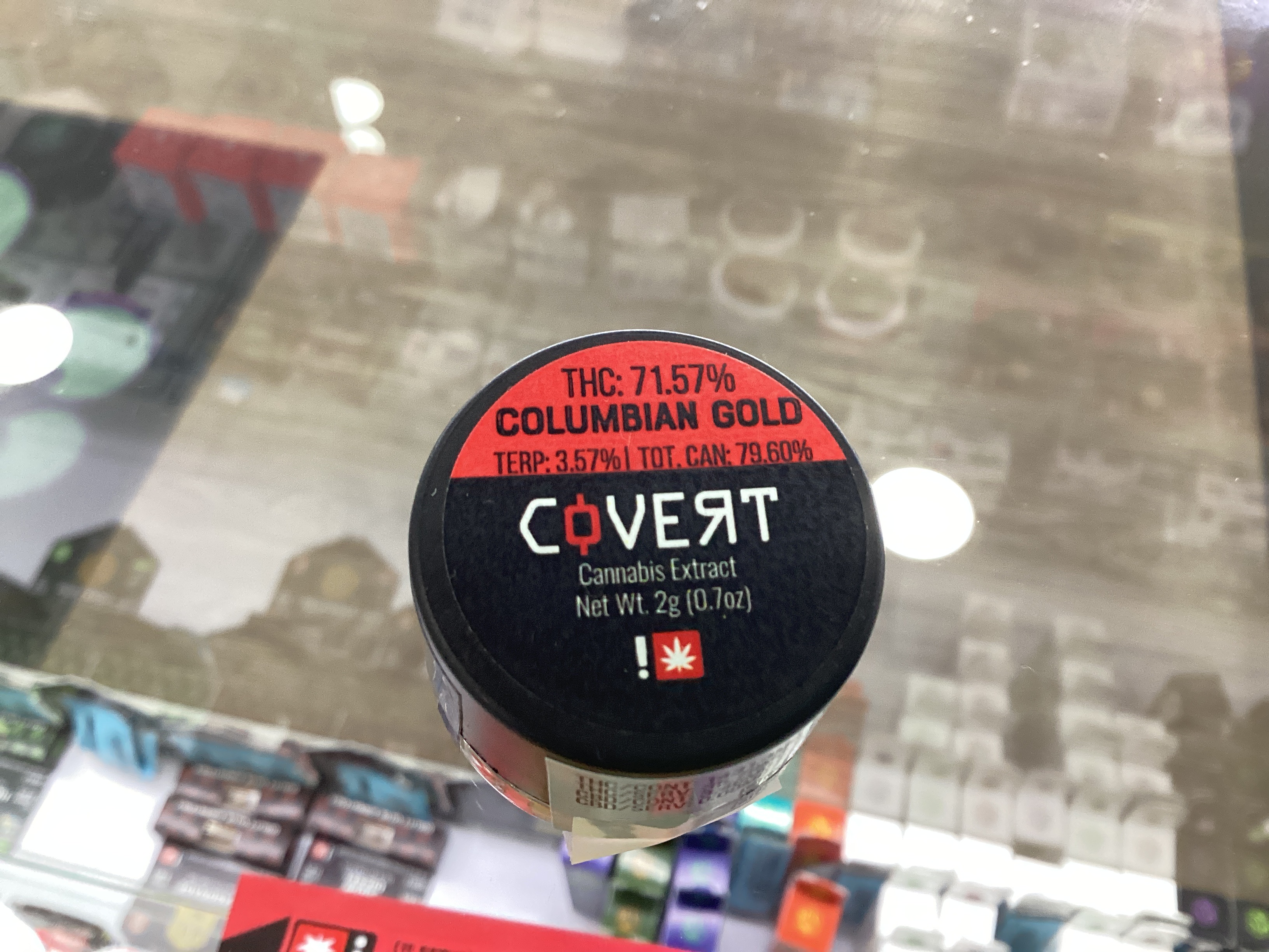Photograph of product: Covert Columbian Gold Cured Resin Batter