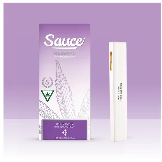 Photograph of product: White Runtz | Disposable | 1g | Live Resin | Sauce Essentials