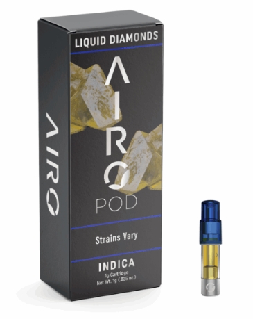 Photograph of product: AiroPro | 1g | Vape | Liquid Diamonds Cartridge | Rainbow Beltz