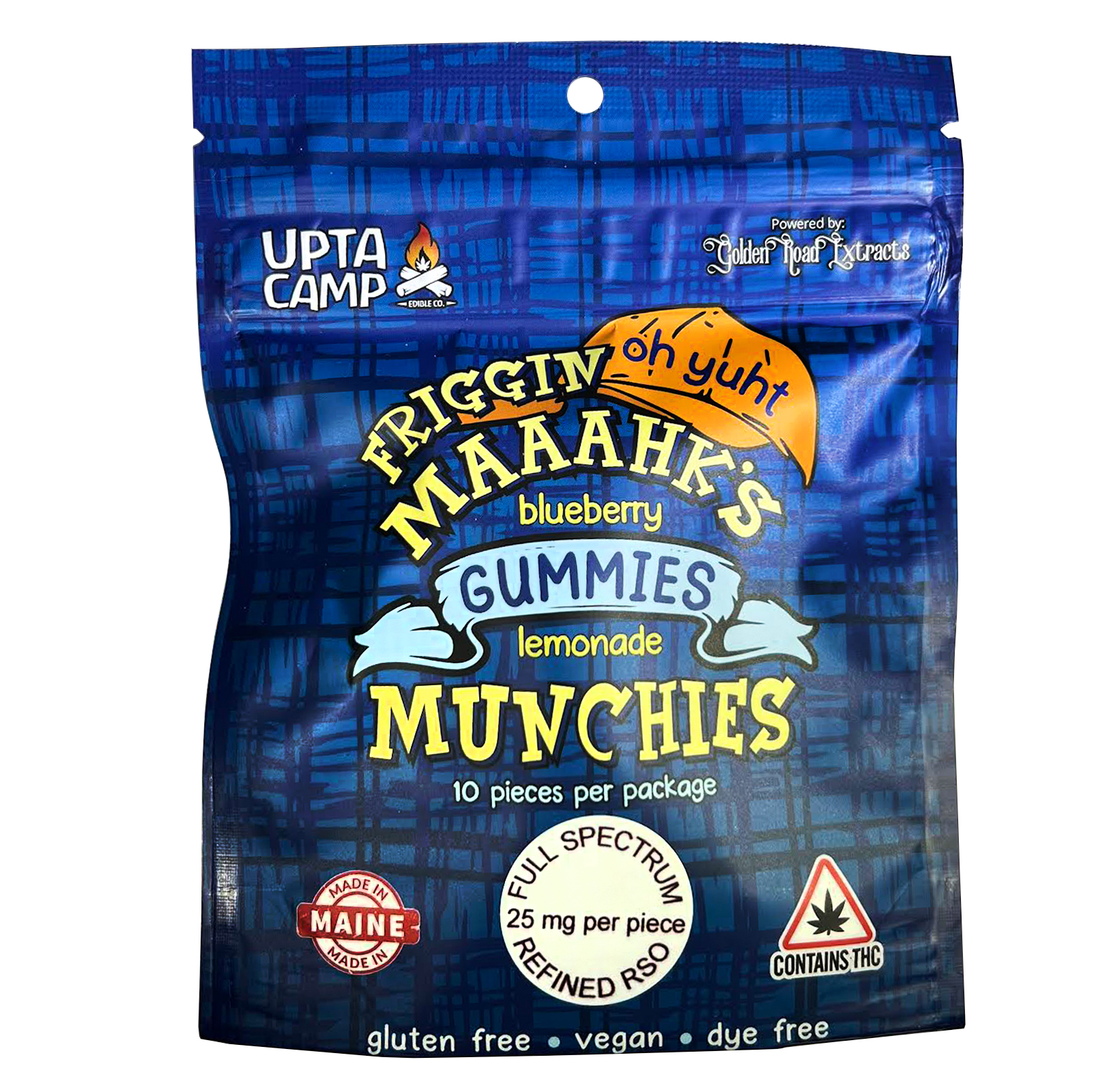 Photograph of product: Friggn Maaahk's RSO Gummies Blueberry Lemonade 250 MG