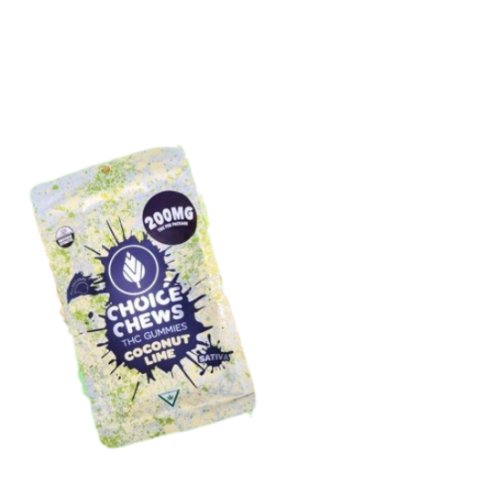 Photograph of product: 200mg Coconut Lime Oui'd Gummies - Choice Chews