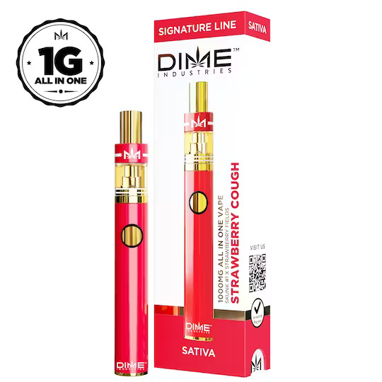 Photograph of product: Dime Industries - Strawberry Cough (Oui'd) All-In-One Vape