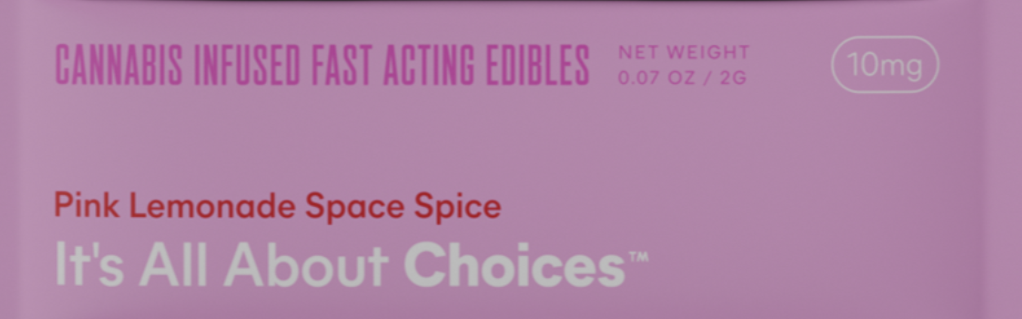 Photograph of product: It's All About Choices 10mg Pink Lemonade Space Spice Drink Mix