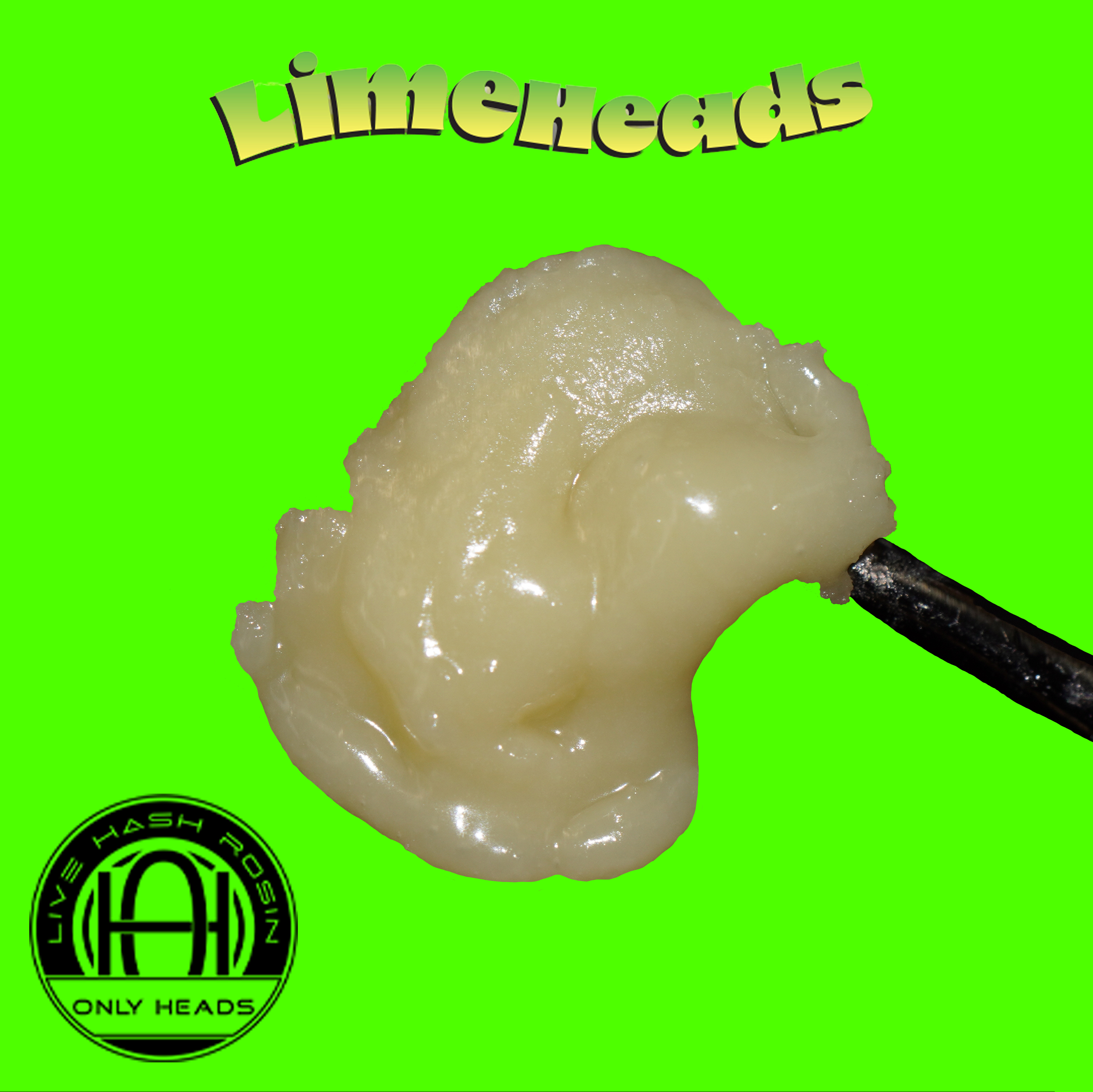 Photograph of product: Only Heads - Lime Heads - Live Rosin