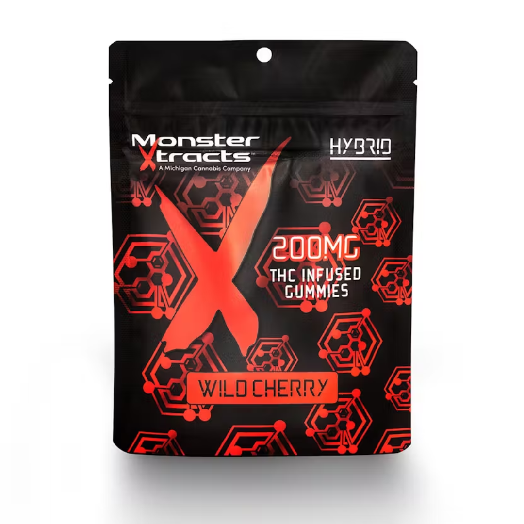 Photograph of product: Monster Extracts - 200MG Gummies - Wild Cherry