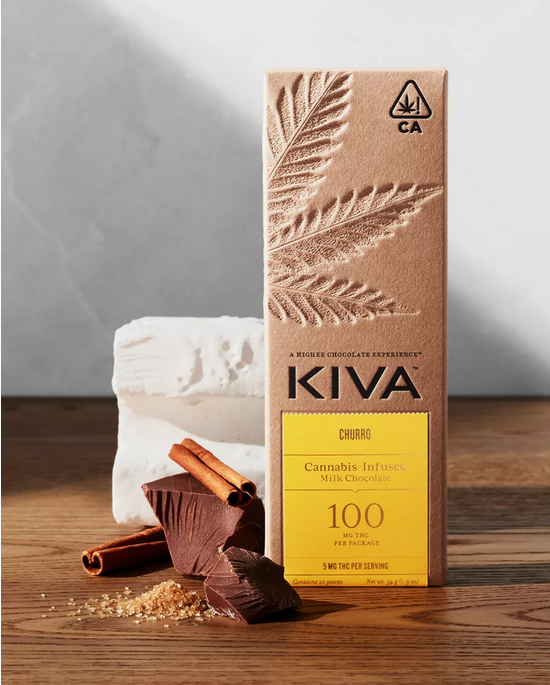 Photograph of product: Kiva | Churro Milk Chocolate Bar | 100mg