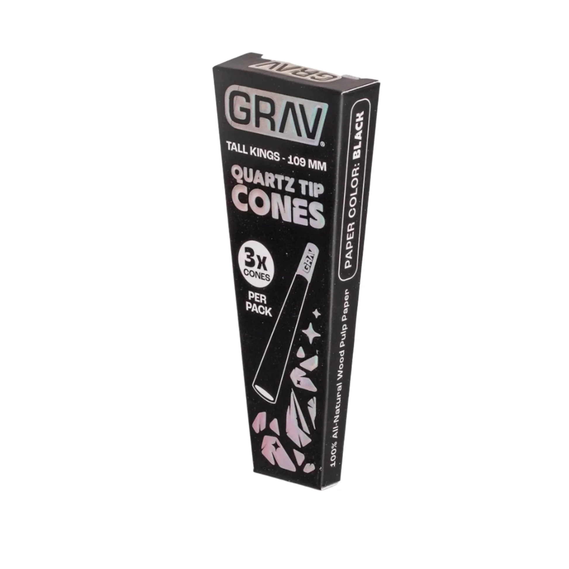 Photograph of product: Grav | Tall Kings Quartz Tip Cones | Black (Tall)