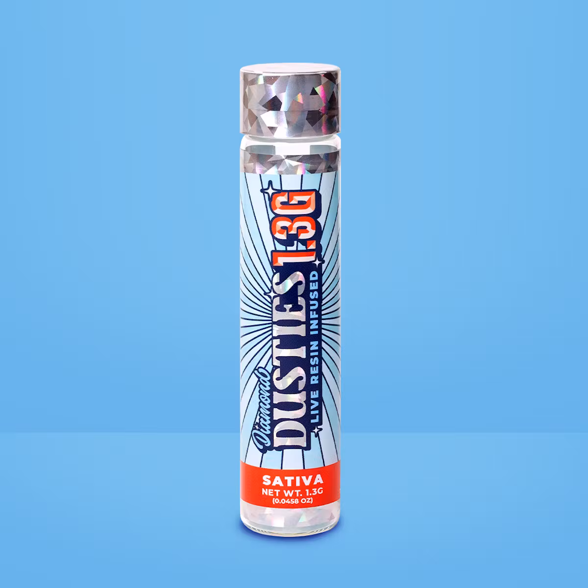 Photograph of product: Diamond Dusties | 1.3G Live Resin Infused Pre-Roll | Ruby Oui'd