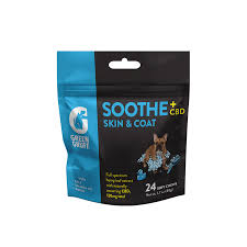 Photograph of product: Green Gruff | Skin & Coat CBD Supplements for Dogs | Soft Chews Bag of 24