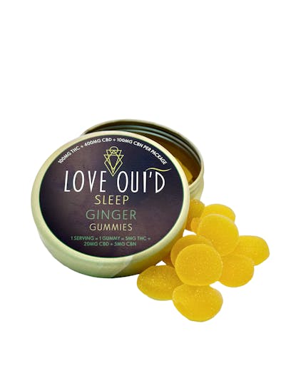 Photograph of product: Love Ouid | Sleep - Ginger Deluxe | Gummy | 20 Pack