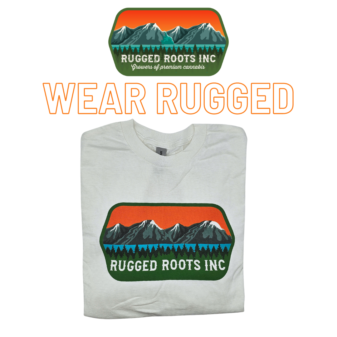 Photograph of product: Rugged Roots | White Rugged T-Shirt XL