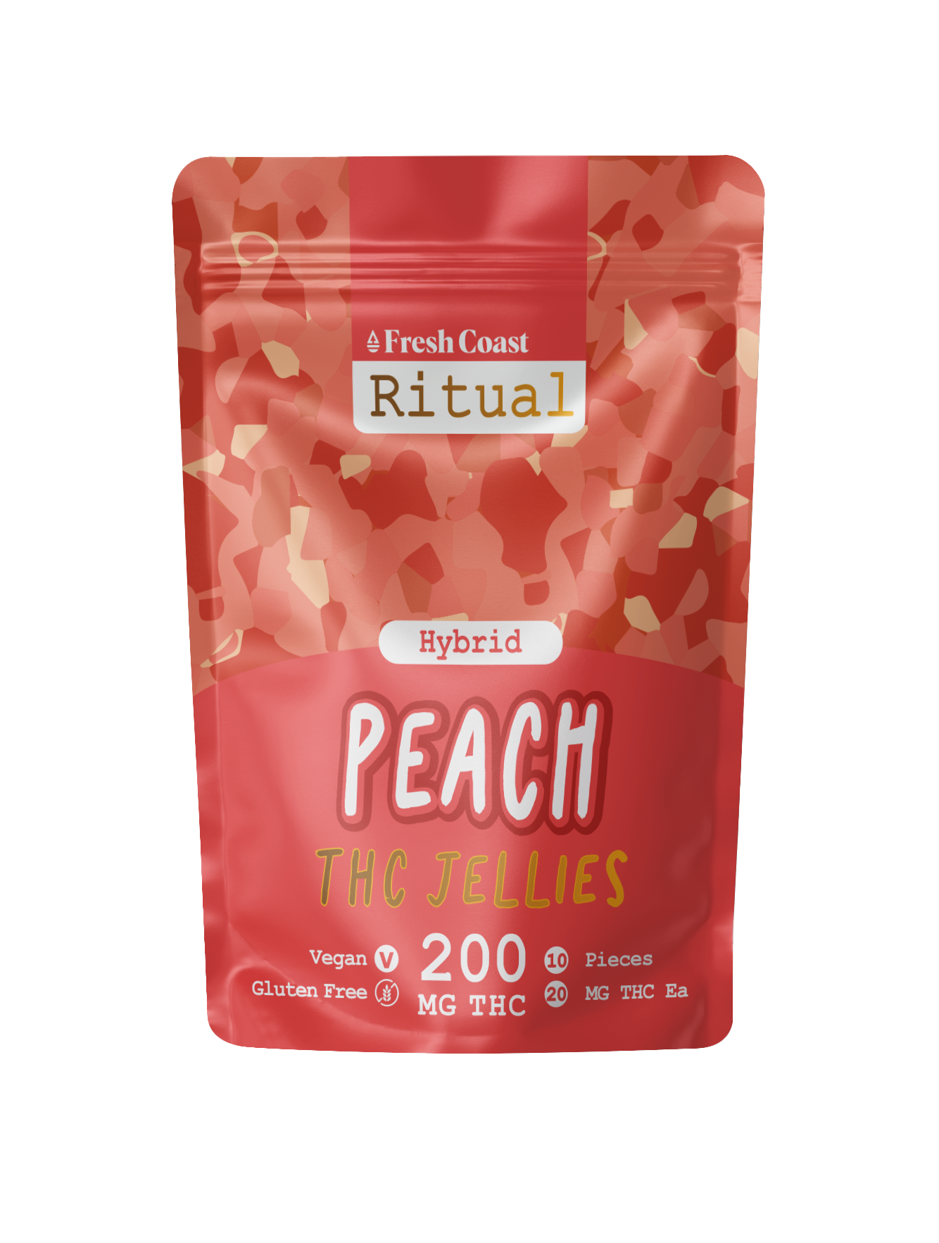 Photograph of product: Peach | Jellies Vegan 200MG Gummies | Ritual