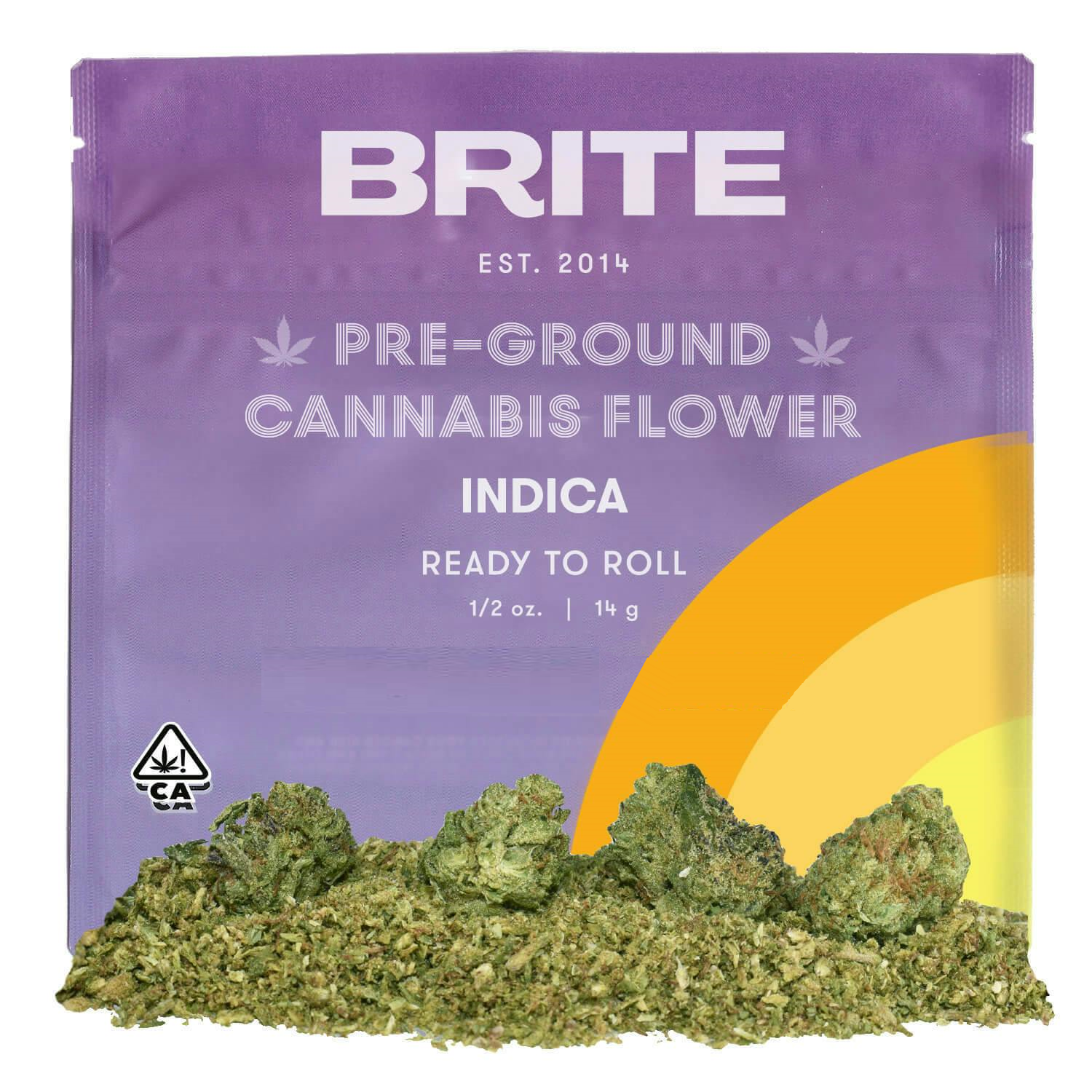 Photograph of product: BRITE LABS - RUBY VIOLET PRE-GROUND FLOWER 14G