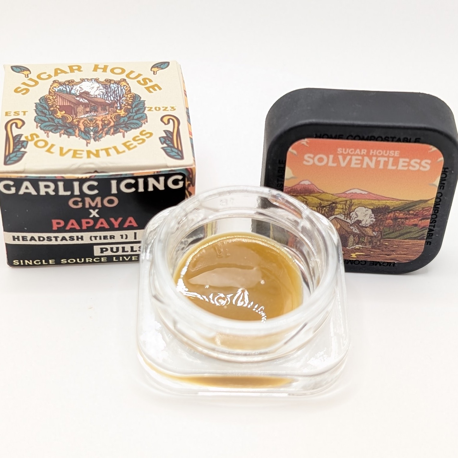 Photograph of product: Garlic Icing 1g Live Rosin