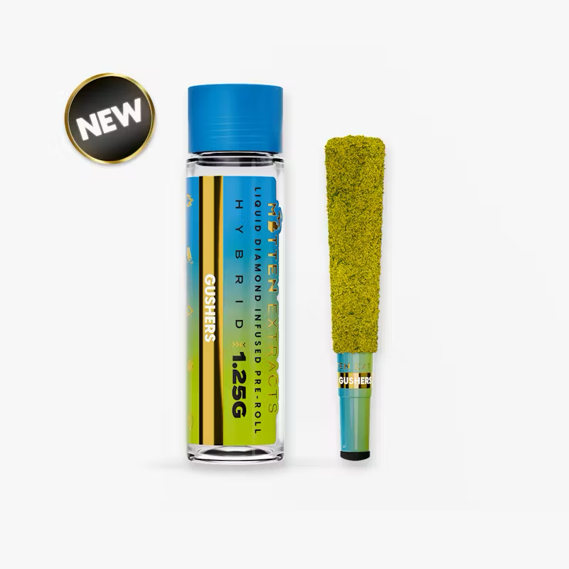 Photograph of product: Gushers 1.25g Infused Preroll by Mitten Extracts