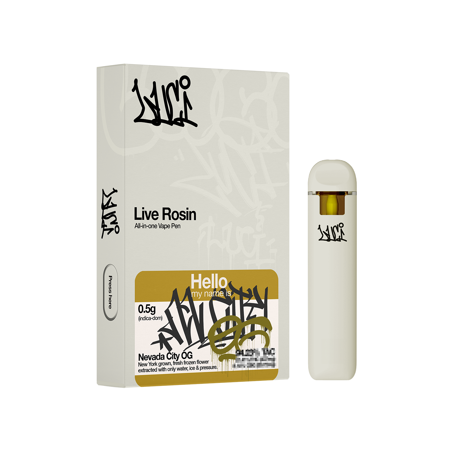 Photograph of Product: Nevada City OG AIO | Live Rosin | 0.5g
