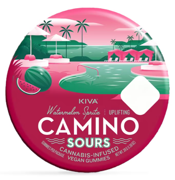 Photograph of product: Camino Sours - Gummies - 200mg - Watermelon Spritz - Uplifting