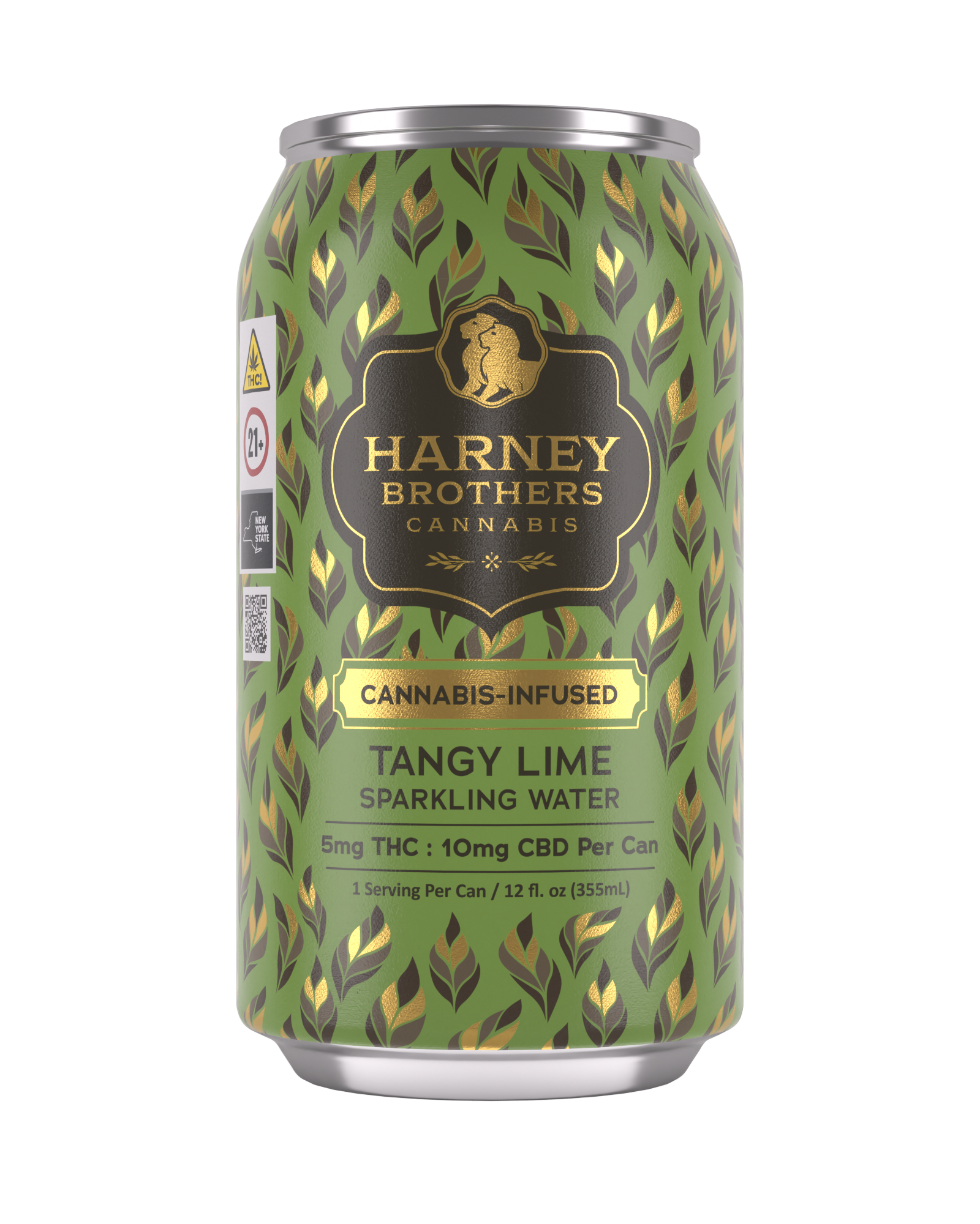 Photograph of product: Harney Brothers | Tangy Lime Sparkling Water | 12 oz Can