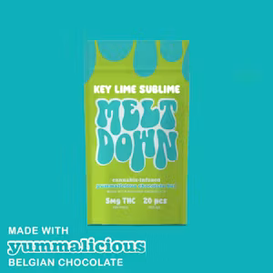 Photograph of Product: Meltdown | Key Lime Sublime | 100mg Chocolate Bar
