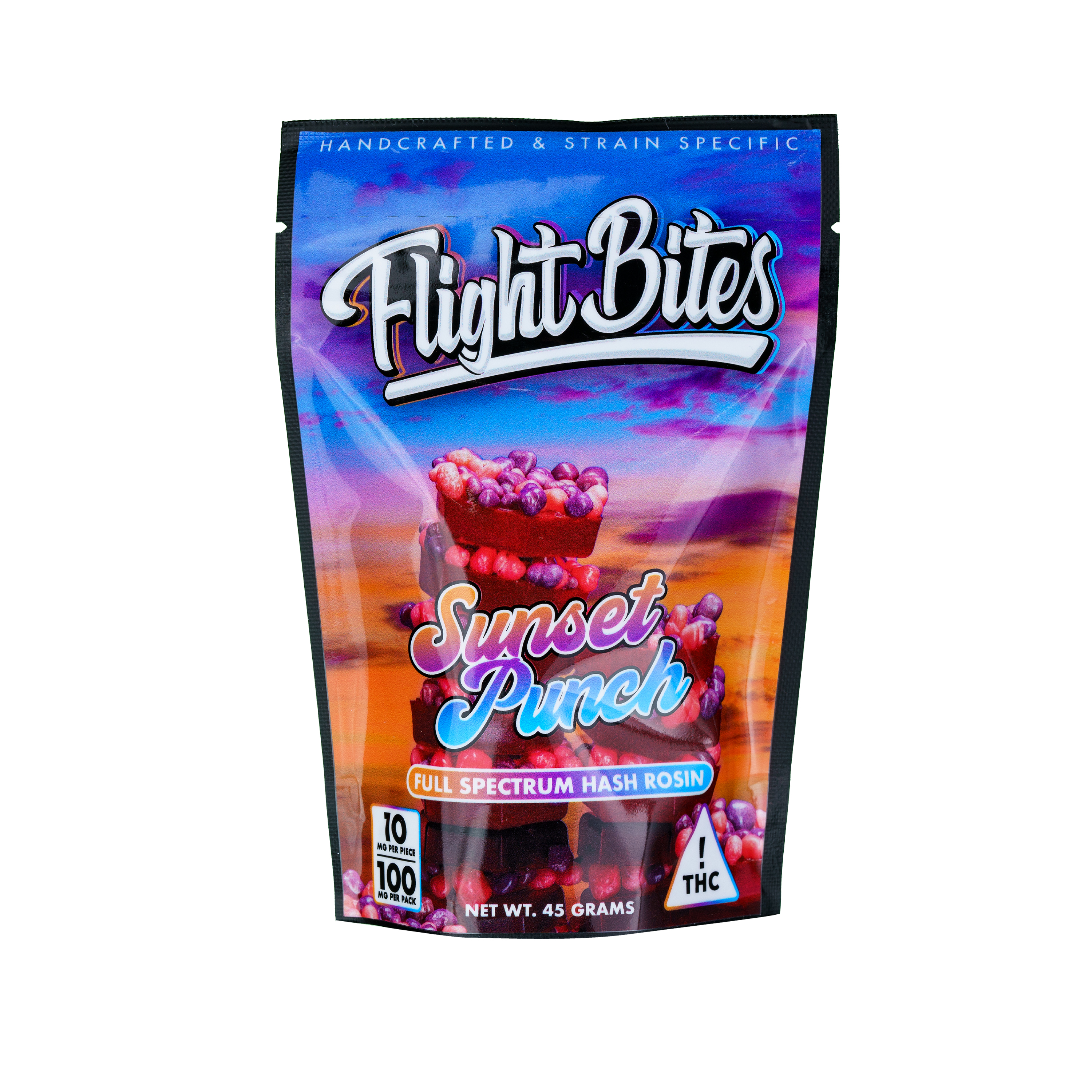 Photograph of product: Flight Bites Sunset Punch Rosin Gummies 10mg 10pk