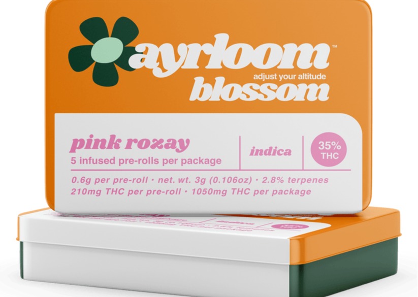 Photograph of product: Ayrloom Blossom | Pink Rozay | 0.6g Infused Pre-Rolls | 5pk