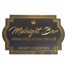 Photograph of product: Midnight Roots | Thin Mint Cookie Dark Chocolate Bar 200 mg | Edible