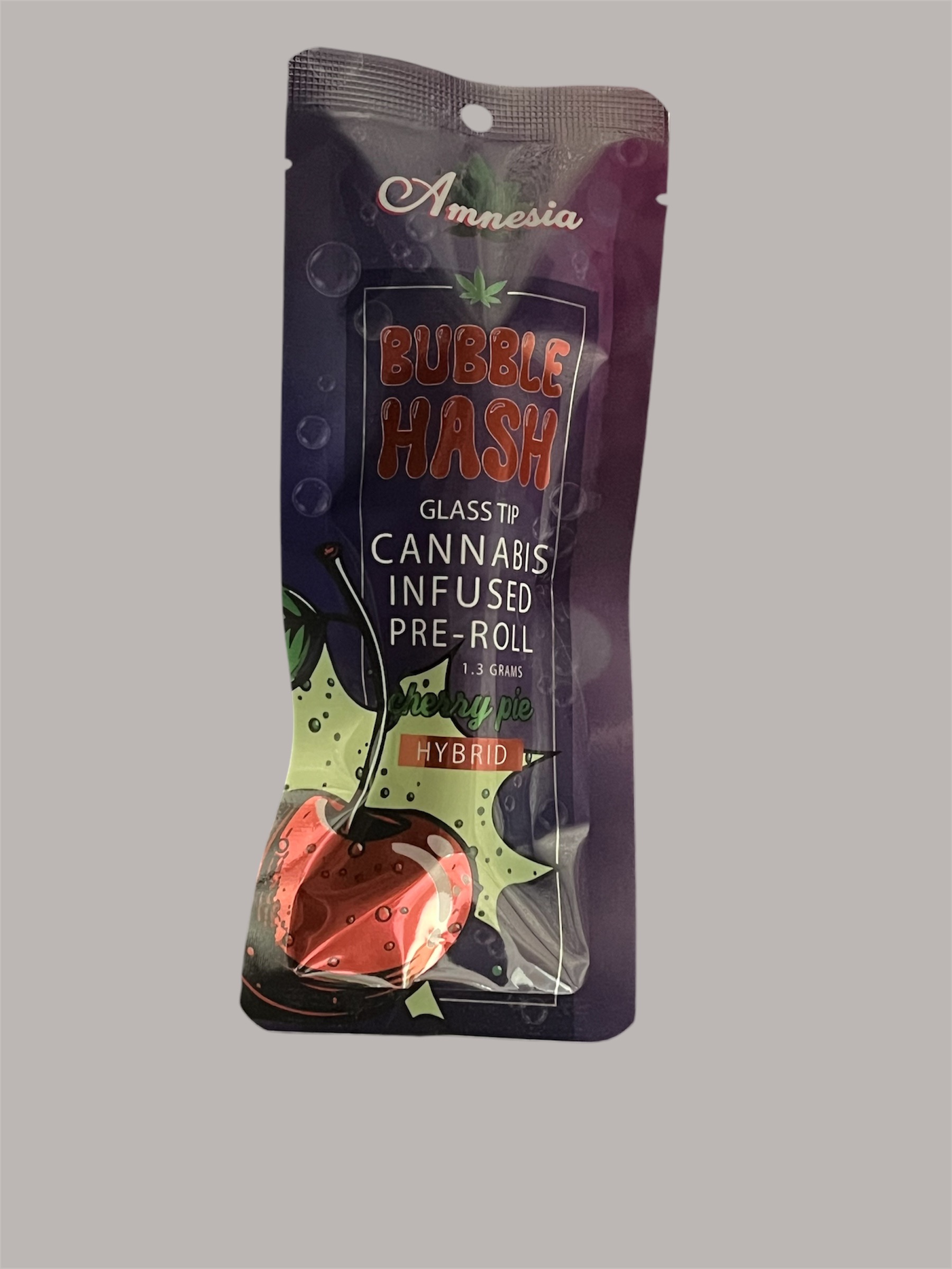 Photograph of product: AMNESIA | CHERRY PIE | au chocolat INFUSED | GLASS TIP PREROLL | 1.3G