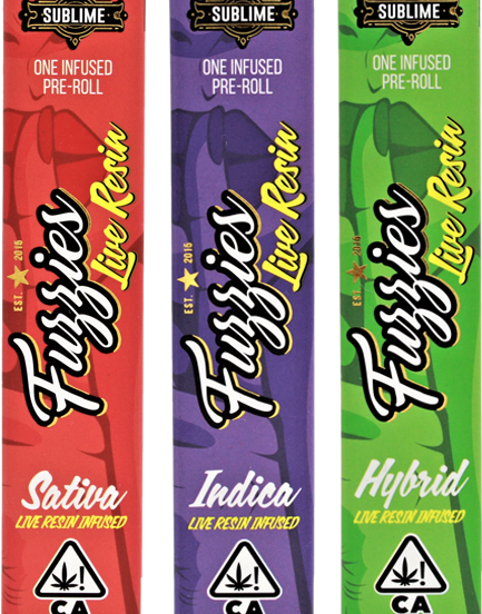 Photograph of product: D. Fuzzies King 1.5g Live Resin Infused Pre Roll - Citrus Punch - 