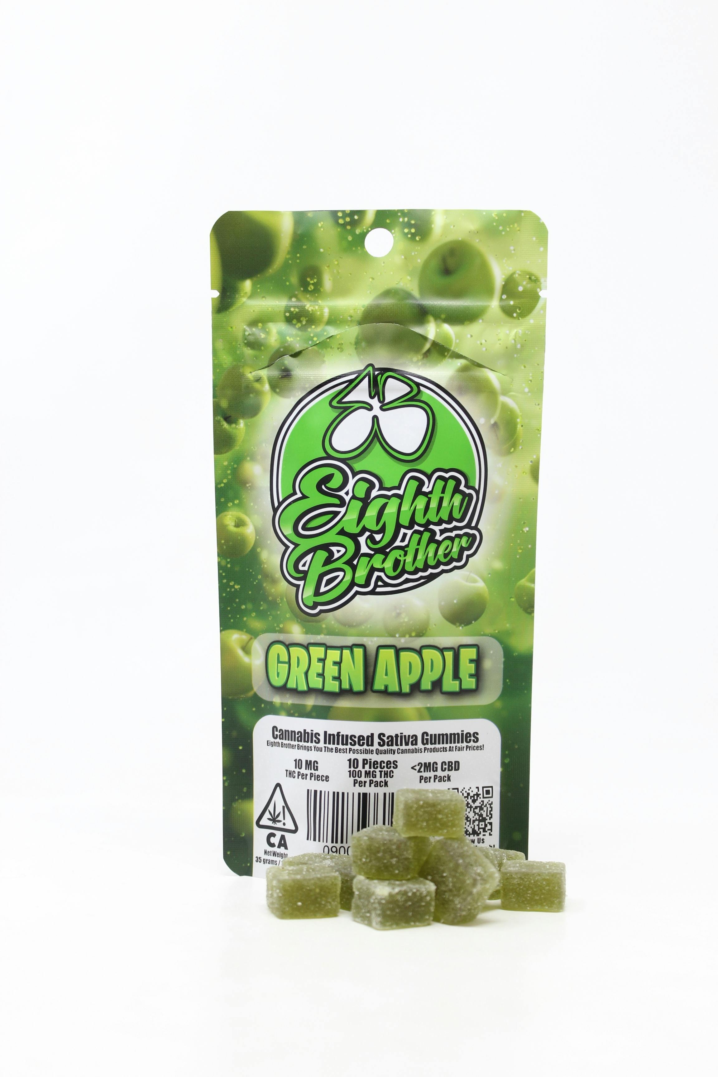 Photograph of product: GREEN APPLE - BROTHERS - 10PK GUMMIES