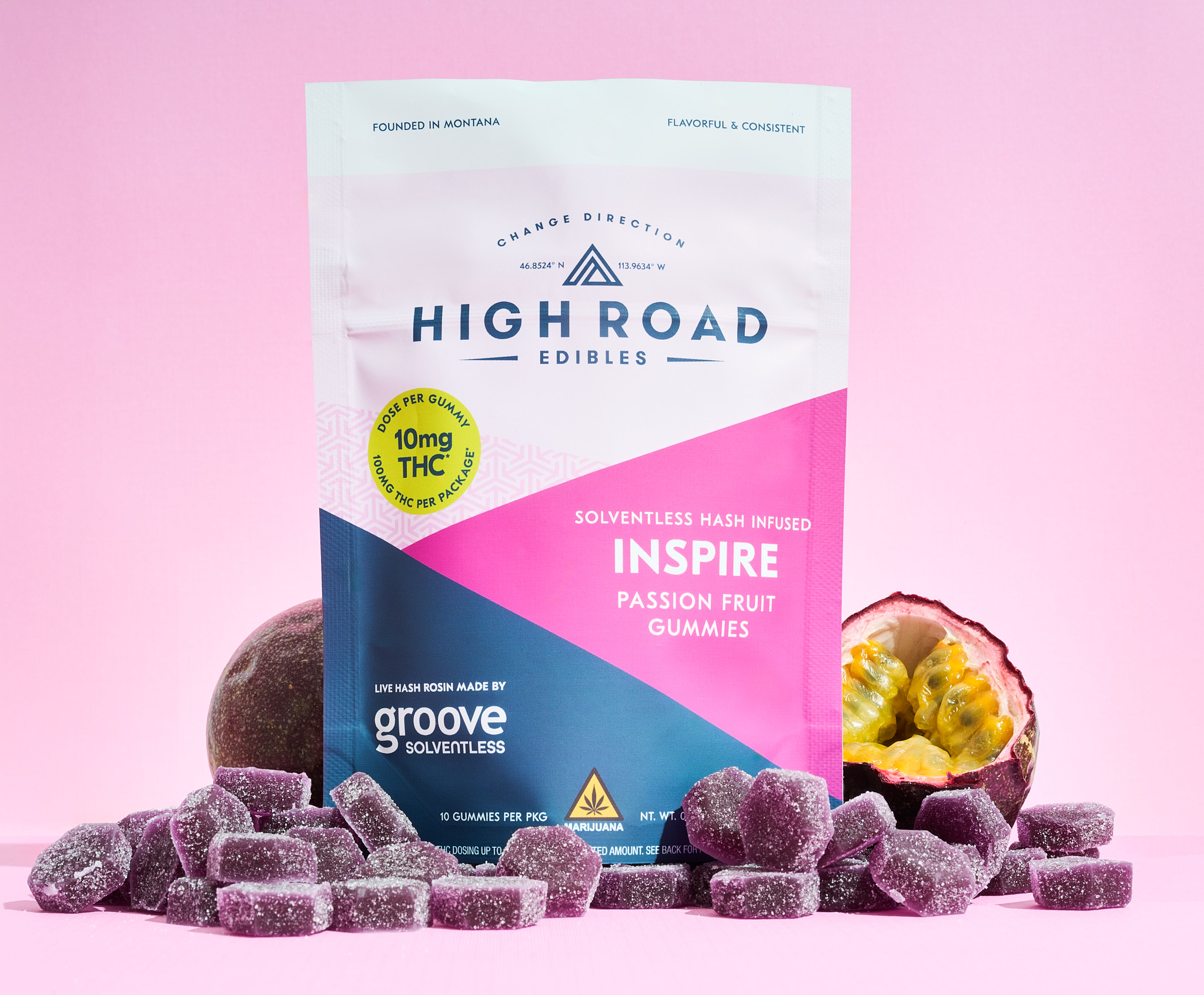 Photograph of Product: Passionfruit (Black Maple) Solventless Gummies