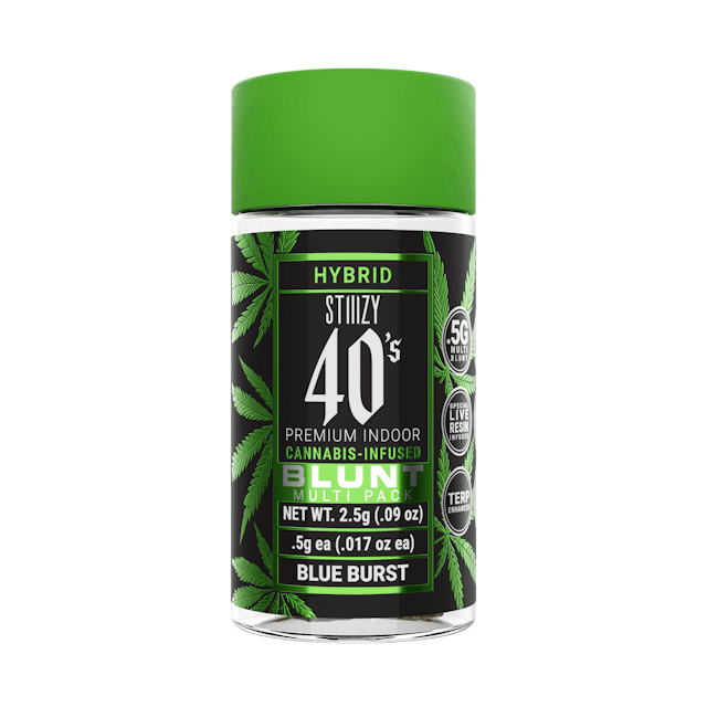 Photograph of product: 40's Blue Burst .5x5 Infused Blunt Pack - 
