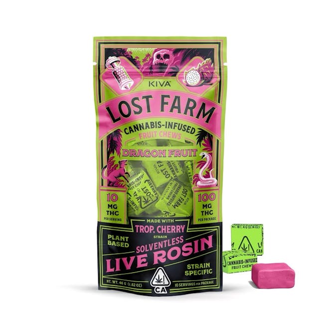 Photograph of product: Lost Farm Dragon Fruit x Trop Cherry Chews - 