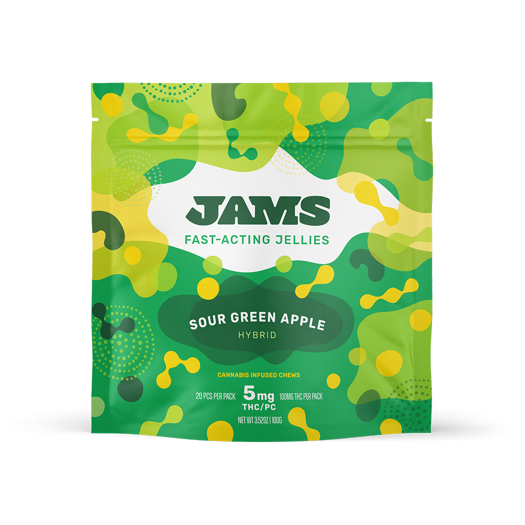 Photograph of product: Fast Acting Sour Green Apple Hybrid | Gummies [20pk x 5mg]