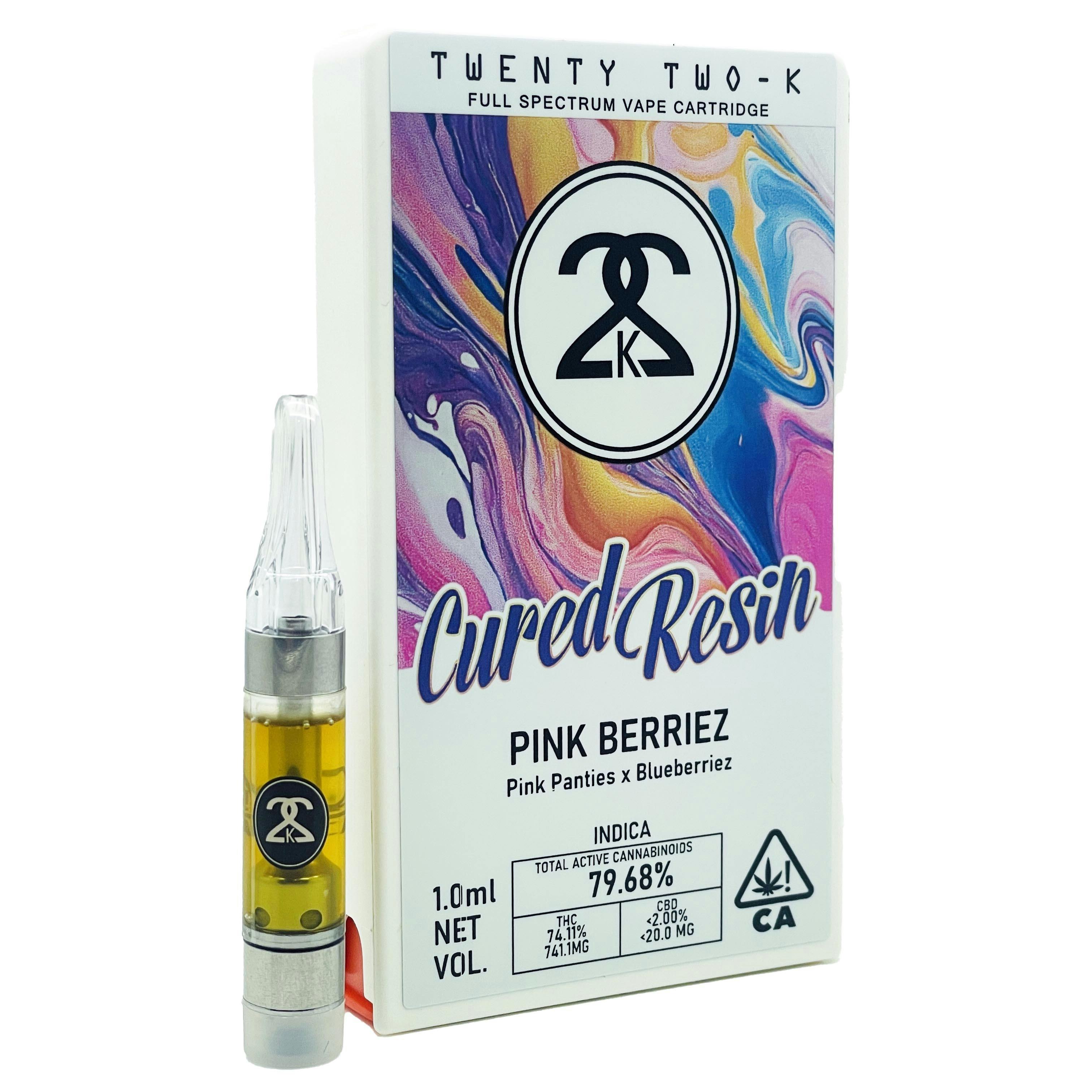 Photograph of product: PINK BERRIEZ - CURED RESIN 1.0ML CART