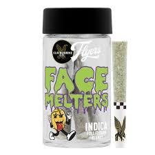 Photograph of product: Claybourne Co. - Face Melters - 3.5G - Flyers Pre Roll Pack