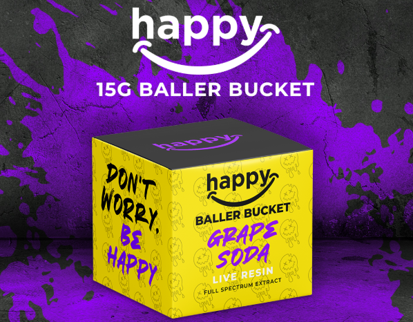 Photograph of product: Grape Soda | 15g | Baller Bucket | Live Resin | Happy