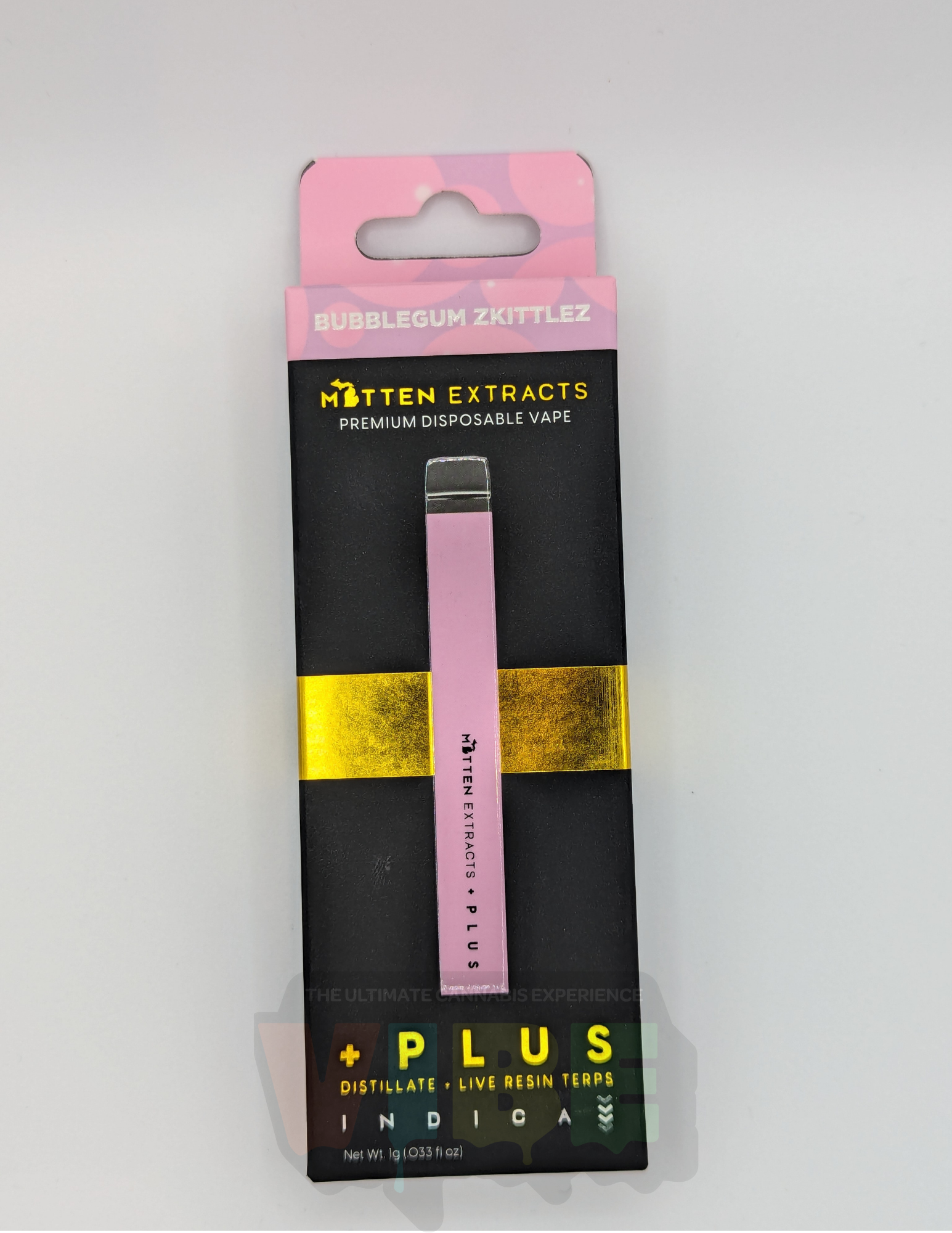 Photograph of product: Mitten Extracts | Bubblegum Zkittlez | 1g Disposable Vape | REC
