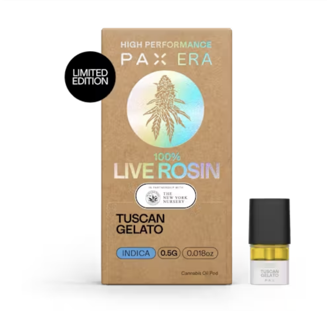 Photograph of product: PAX Tuscan Gelato Live Rosin 0.5g Pod