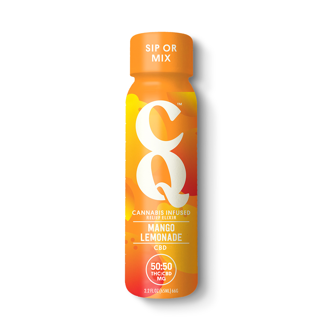 Photograph of product: CQ Shot 1:1 (50mg TH-oui/ 50mg CBD) Mango Lemonade 100mg - Hybrid