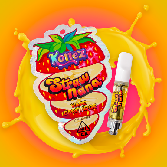 Photograph of product: Strawnana Vape Cartridge 1g - KONEZ - 