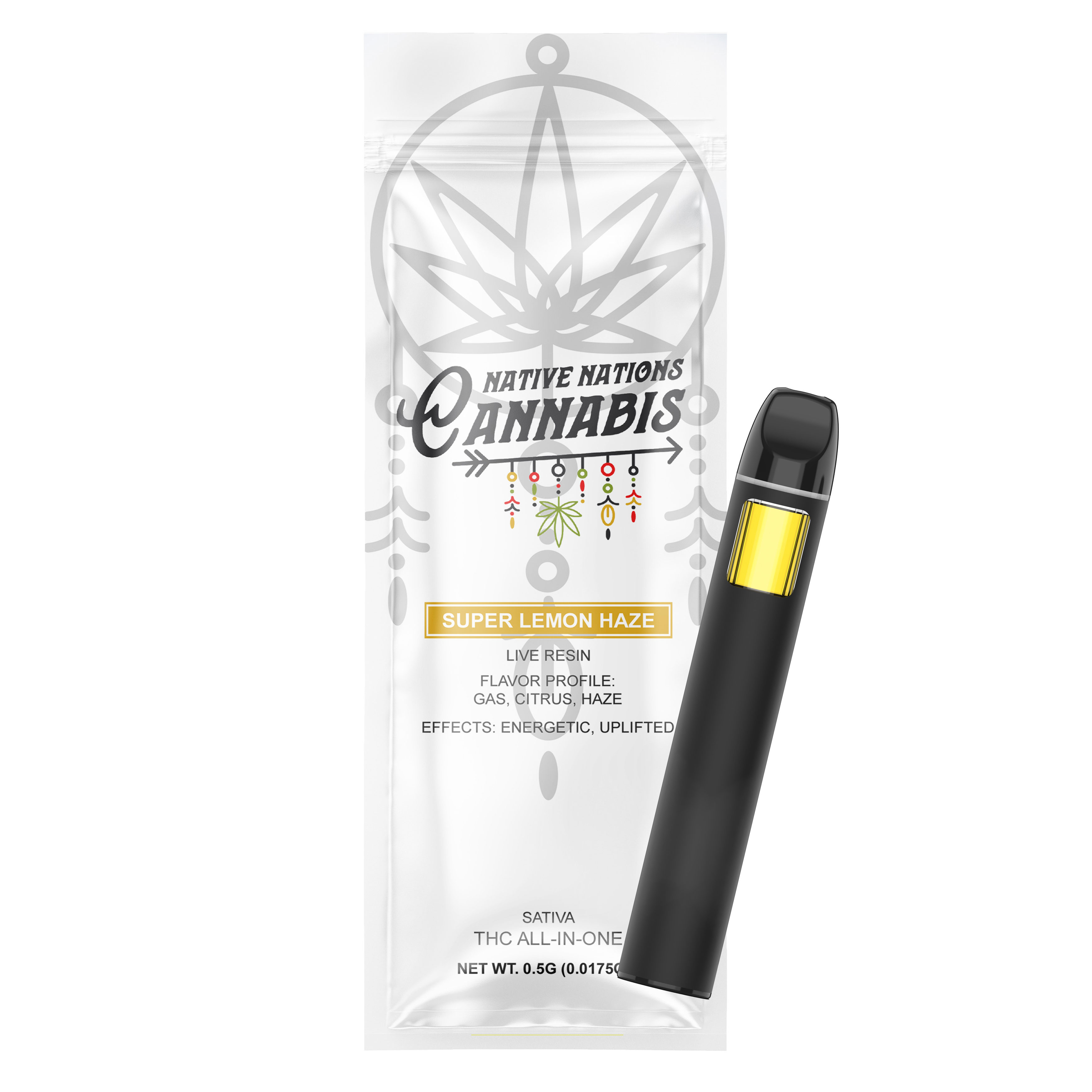 Photograph of product: Native Nations Oui'd | Super Lemon Haze | Live Resin | AIO