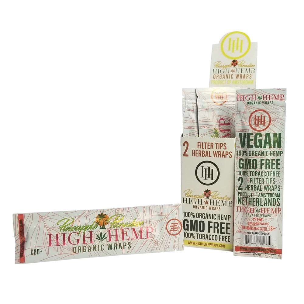 Photograph of product: High Hemp Wraps Pineapple Paradise 2pk